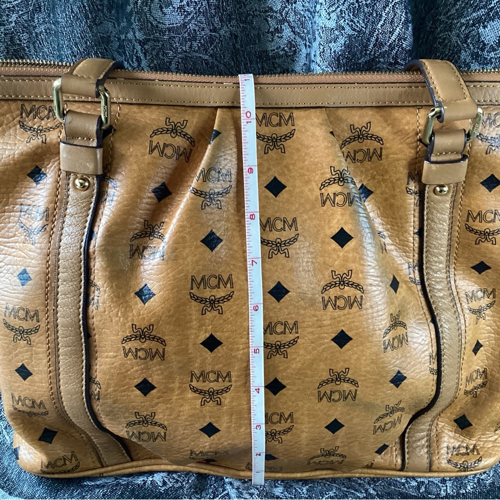 MCM Visetos Shoulder Bag in Cognac EUC - Picture 12 of 14